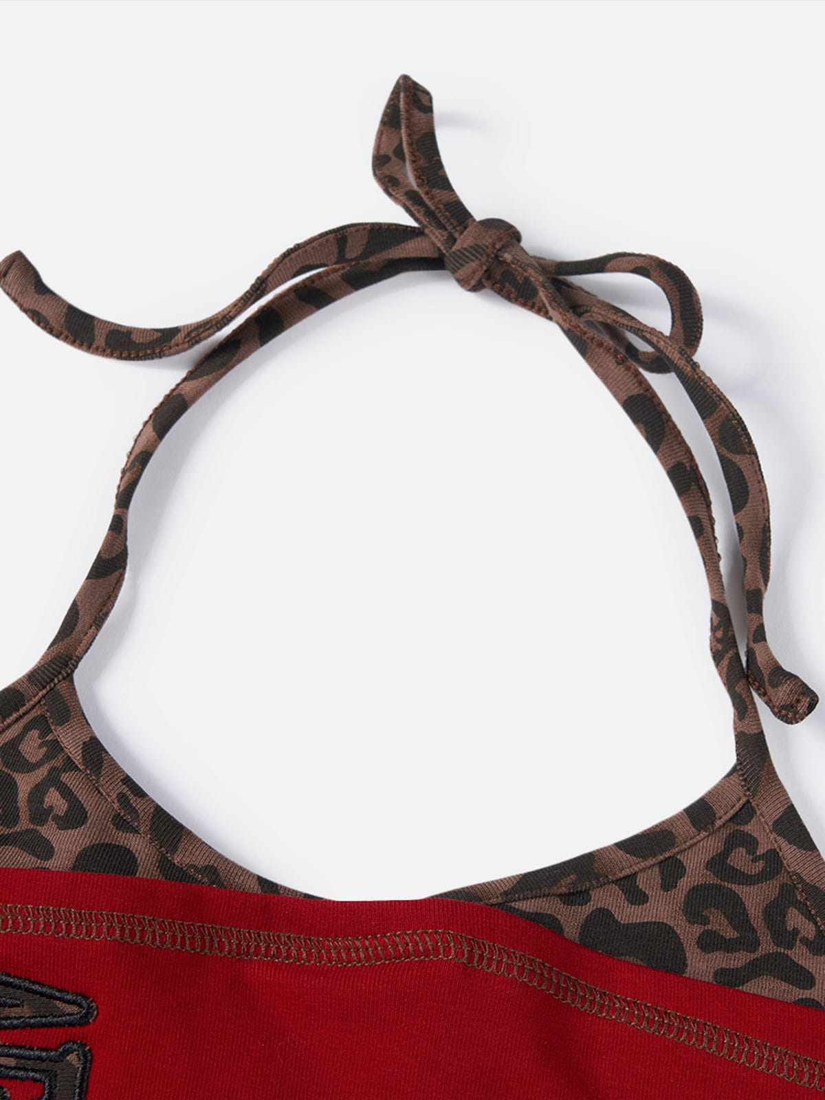 Leopard Print Patchwork Cami Top