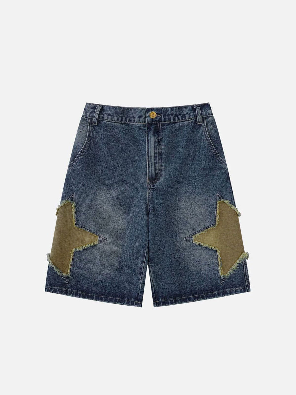 Star Tassel Patch Gradient Jorts