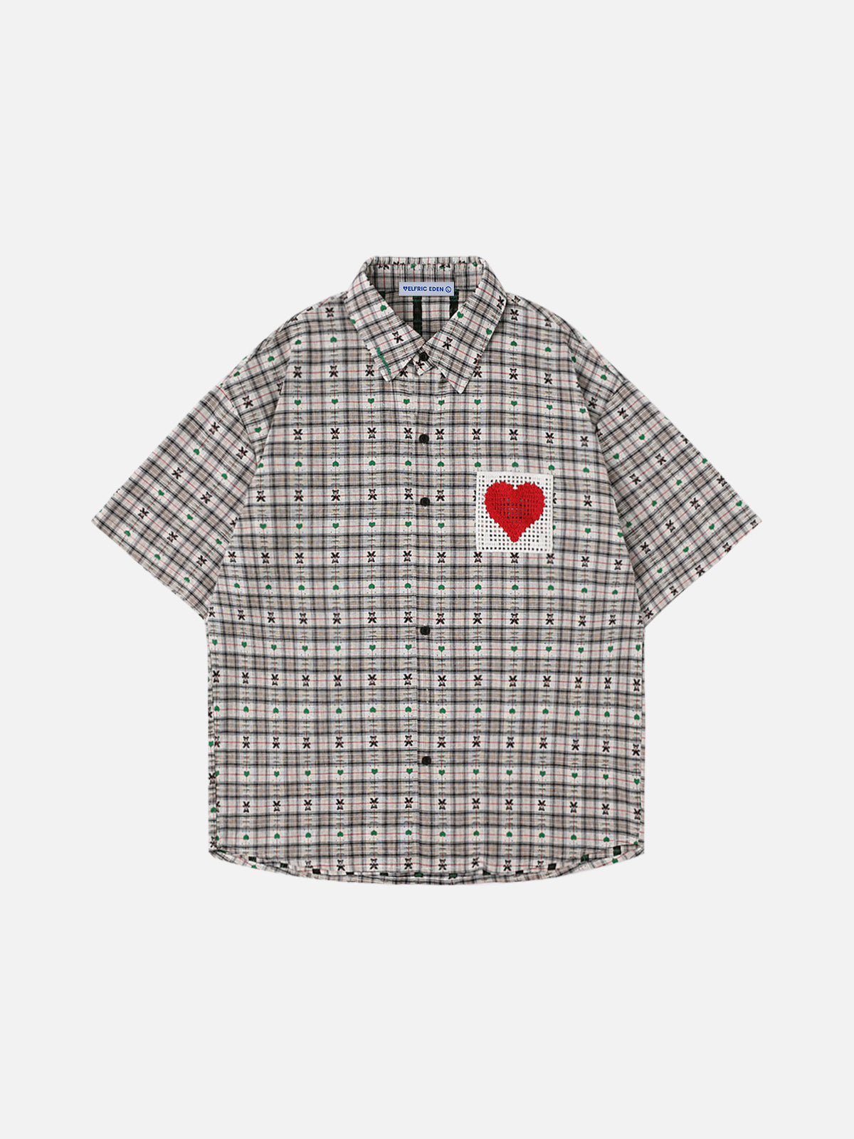 Cut-Out Heart Short Sleeve Shirt