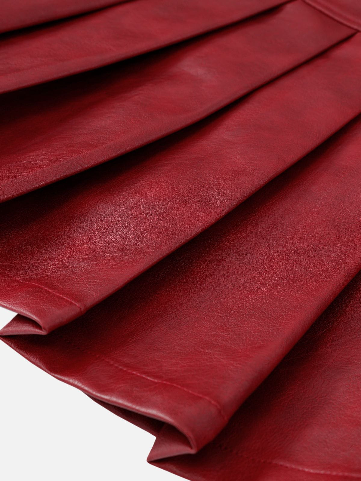 Slant Faux Leather Skirt