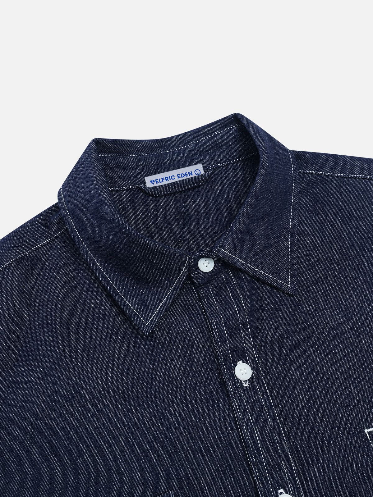 Pocket Denim Short Sleeve Shirt