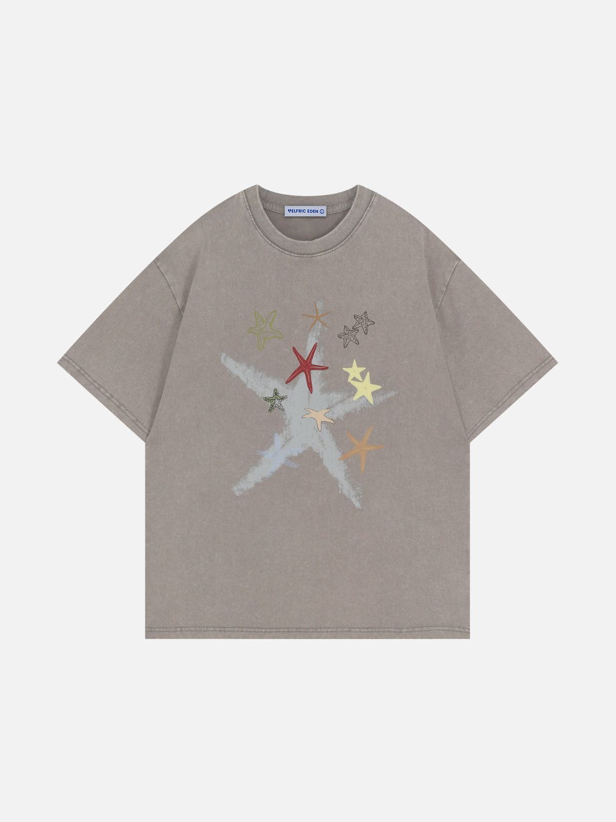 Starfish Print Washed Tee