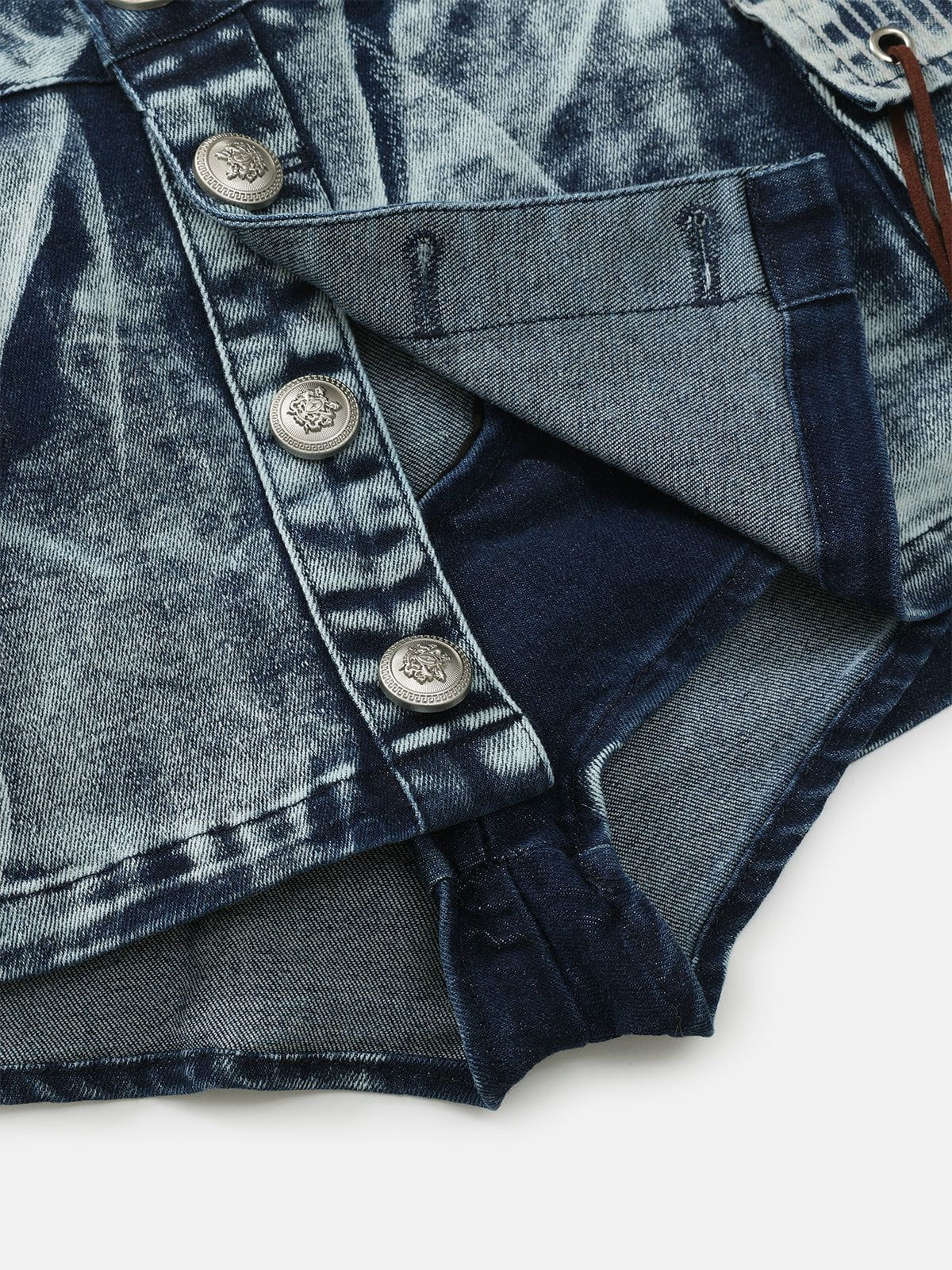 Heavy Washed Denim Skirt