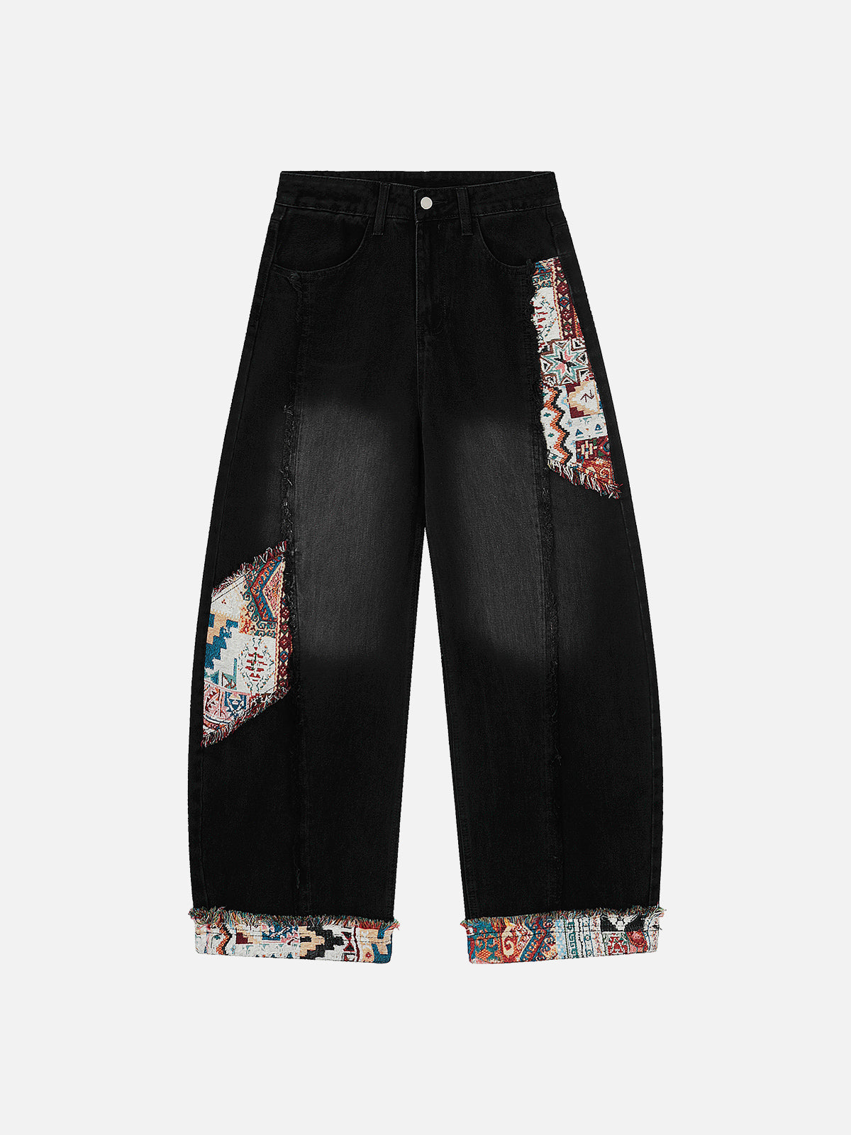Patchwork Super Baggy Barrel Jeans