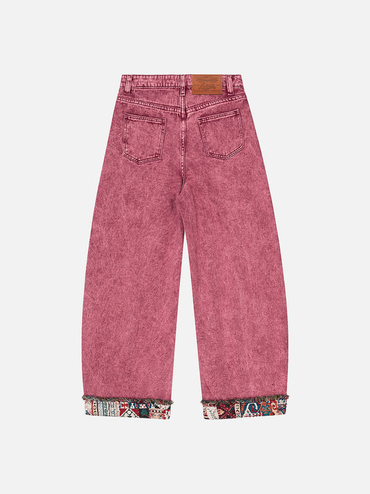 Patchwork Super Baggy Barrel Jeans
