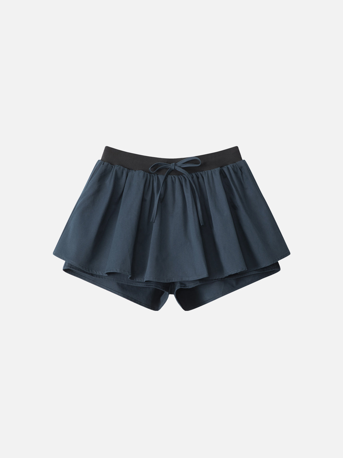 Solid Drawstring Skirt