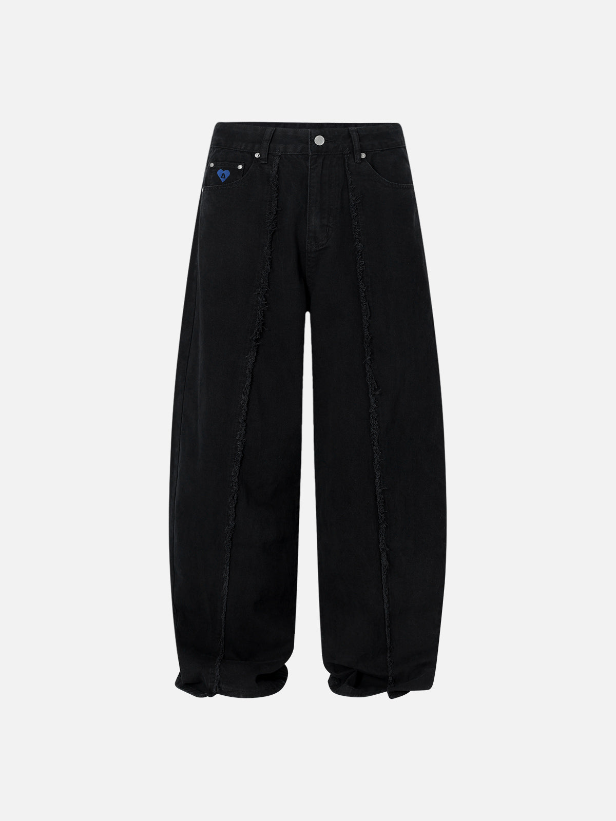 Fringe Patchwork Baggy Jeans