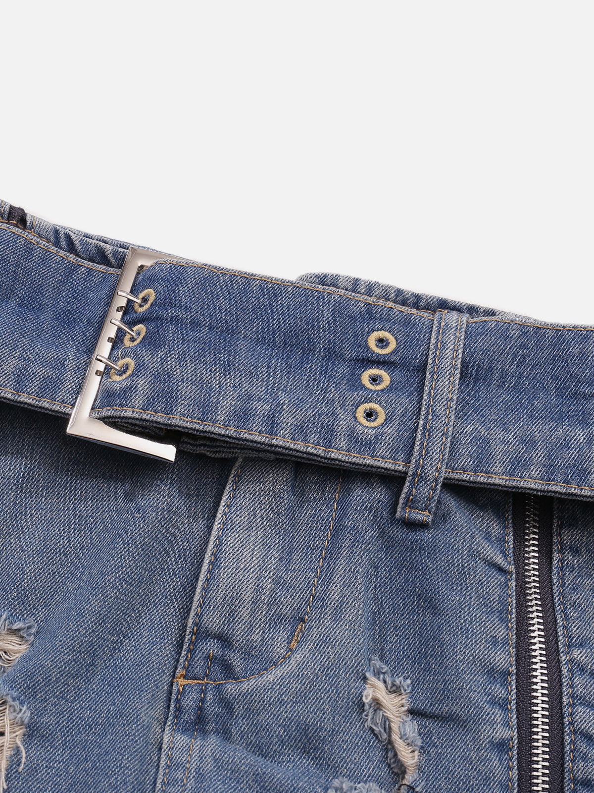 Applique Embroidery Star Denim Skirt