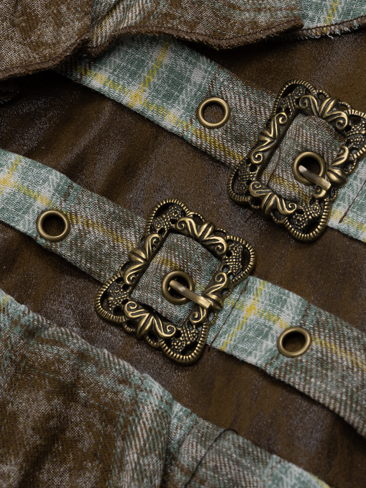 Plaid Patchwork Butterfly Skirt