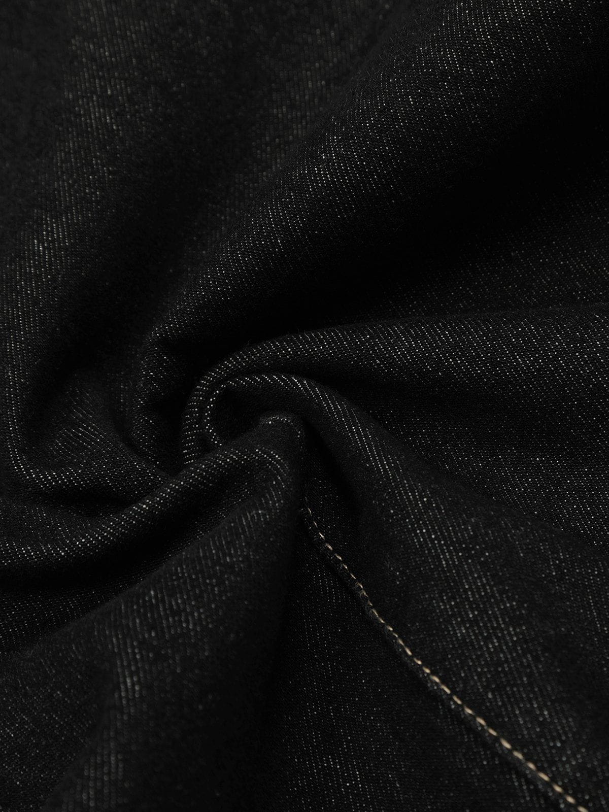 Line Embroidery Baggy Jeans