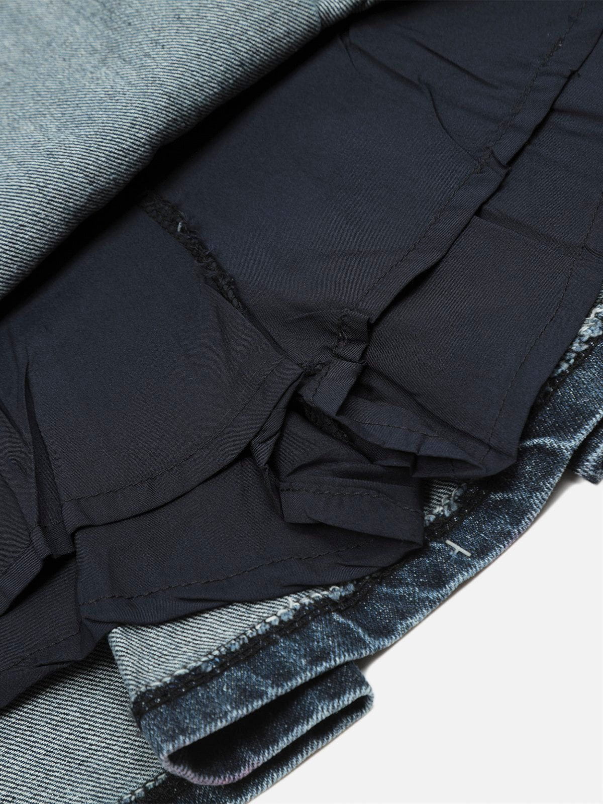 Fringe Butterfly Denim Skirt