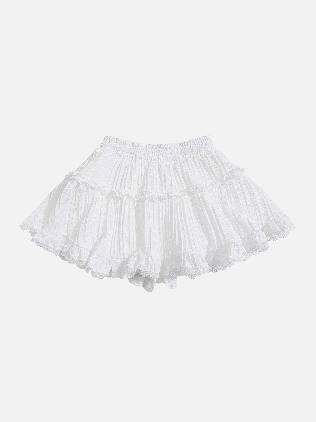 Lace Texture Wrinkle Skirt