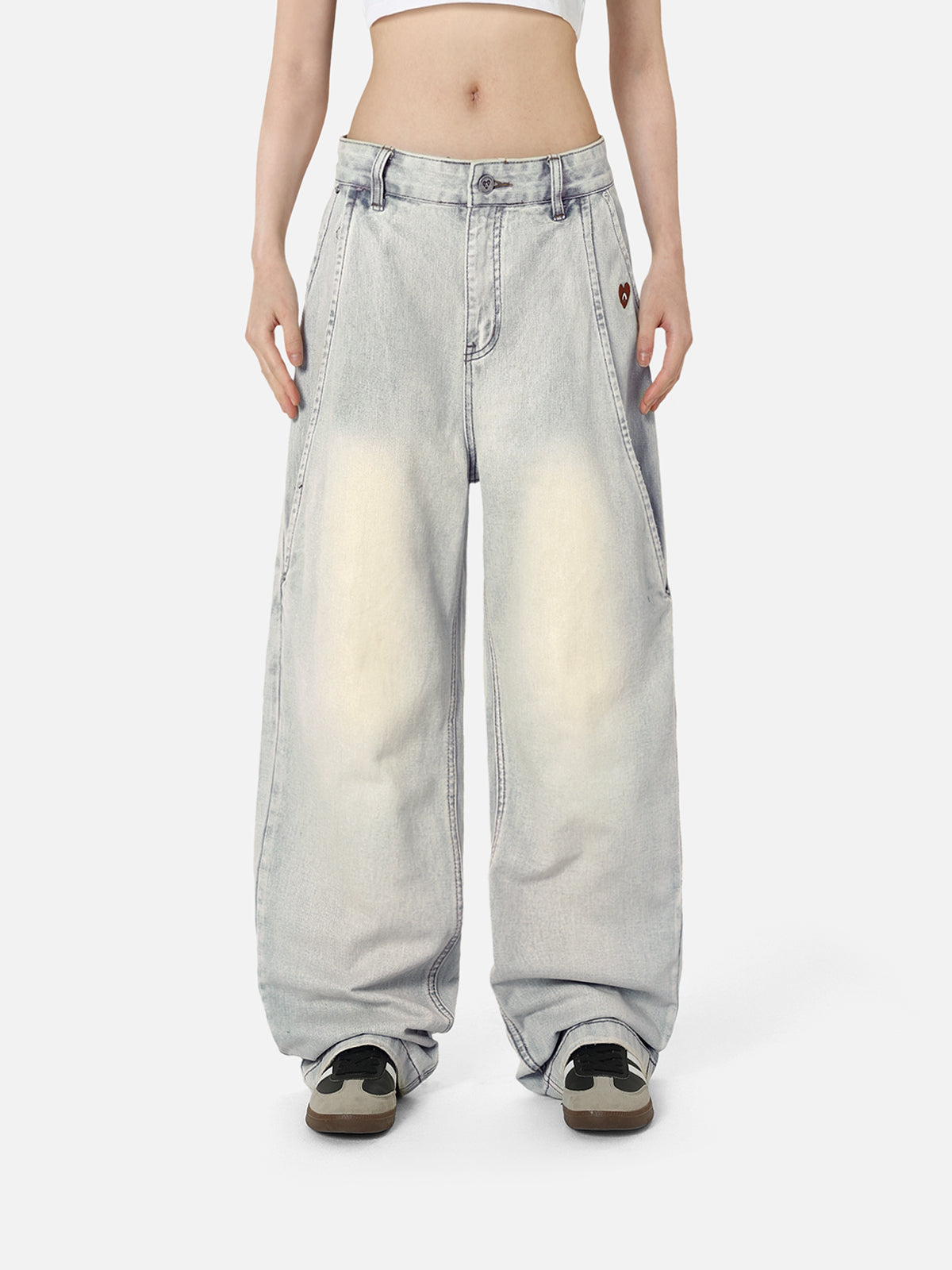 Washed Loose Jeans
