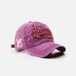 Washed Embroidered Letter Baseball Cap