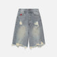 Rhinestone Application Jorts