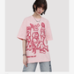 Cartoon Line Character Print Tee