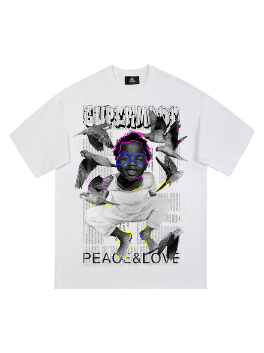 Thesupermade Street Painted Peace Dove T-shirt