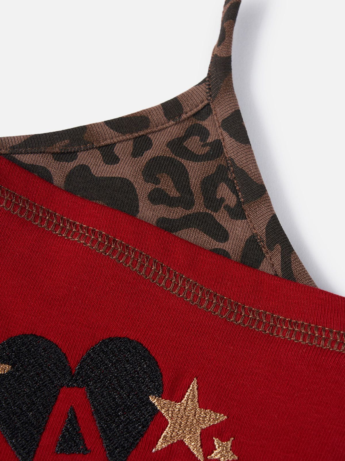 Leopard Print Patchwork Cami Top