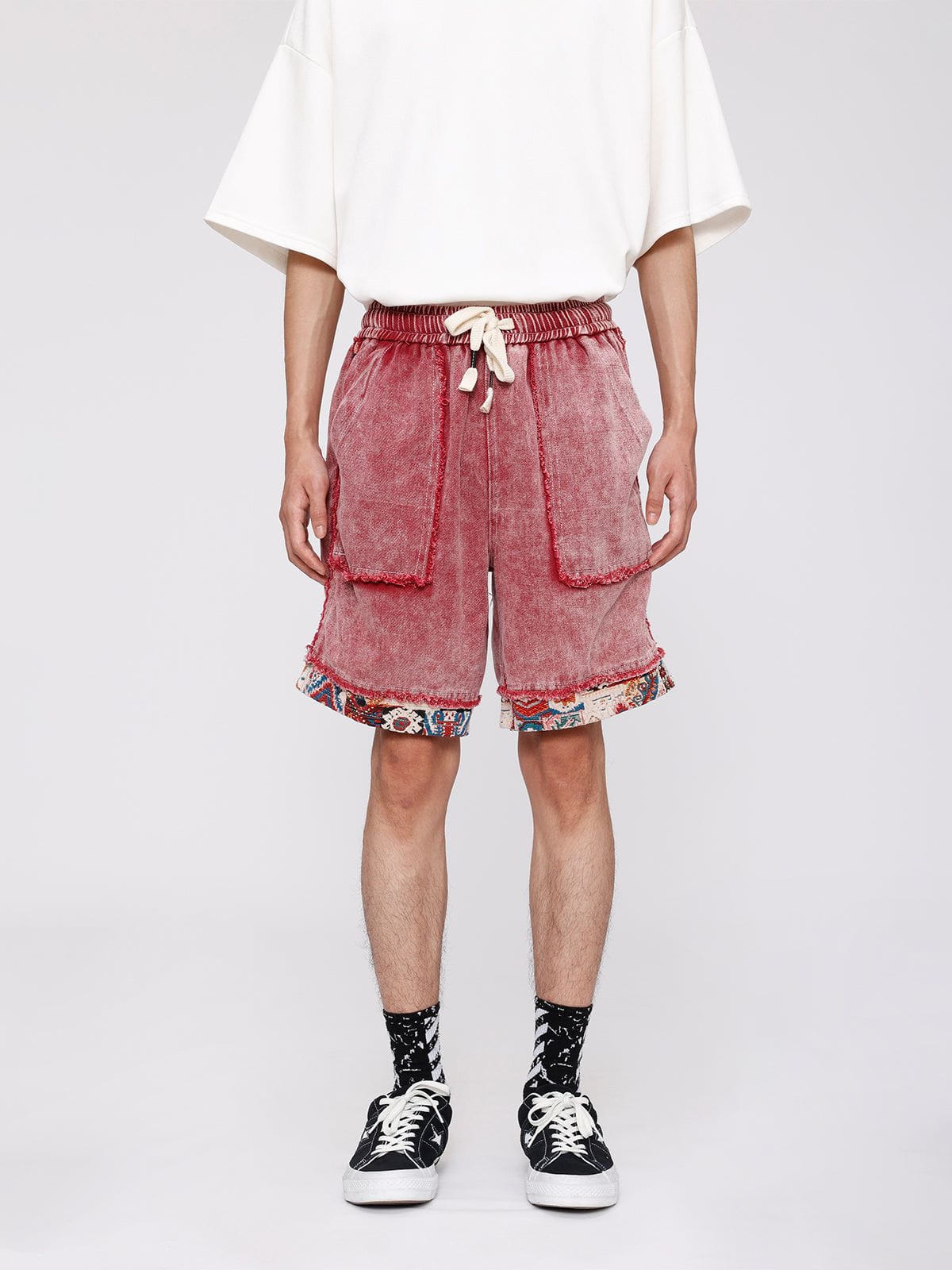Tribe Culture Pattern Washed Jorts