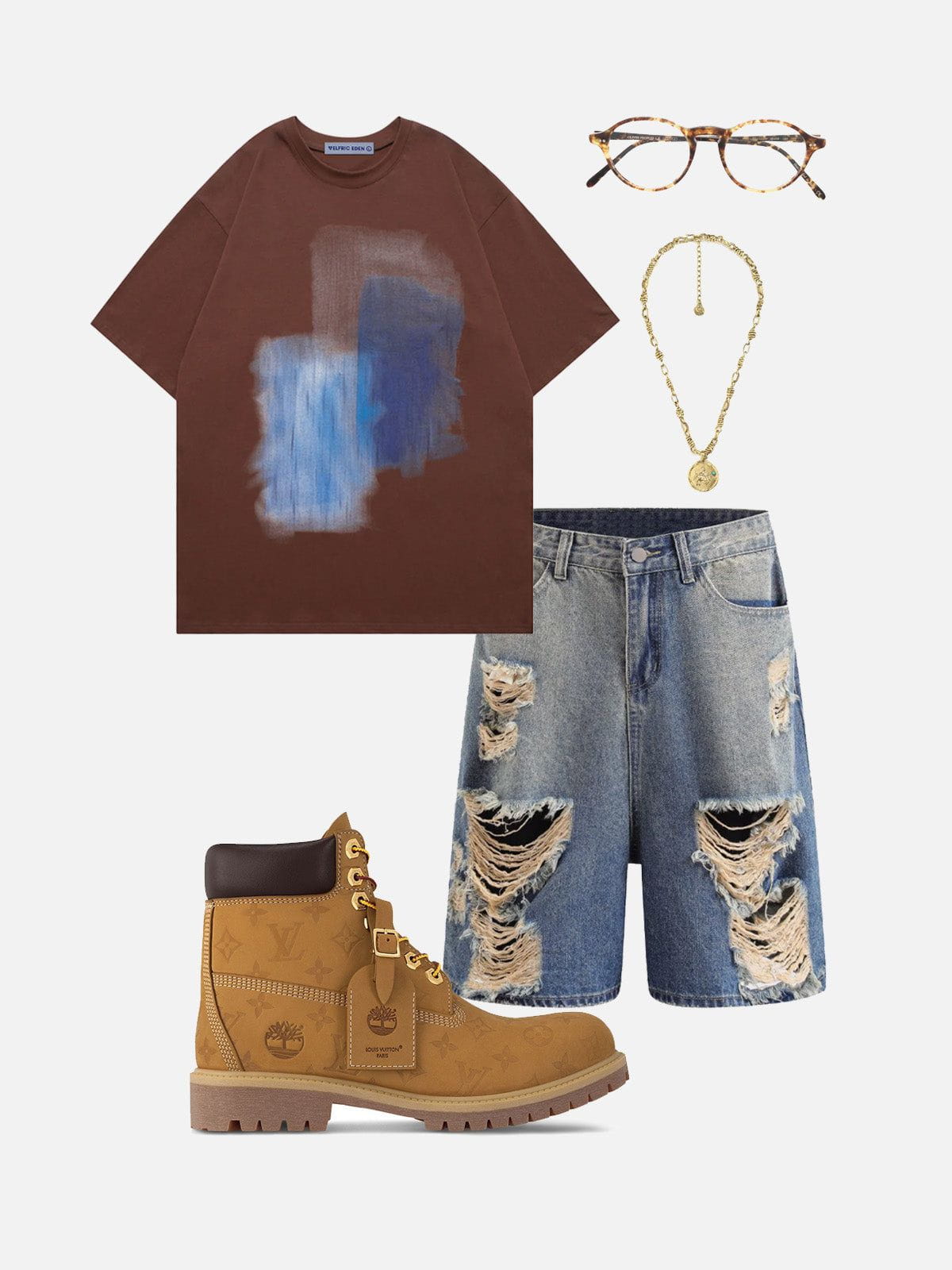 Multi Distressed Jorts