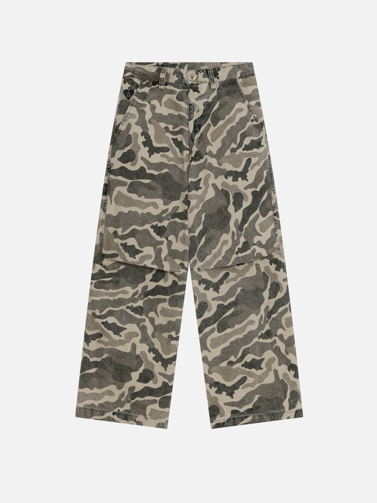 Wrinkle Camouflage Loose Jeans