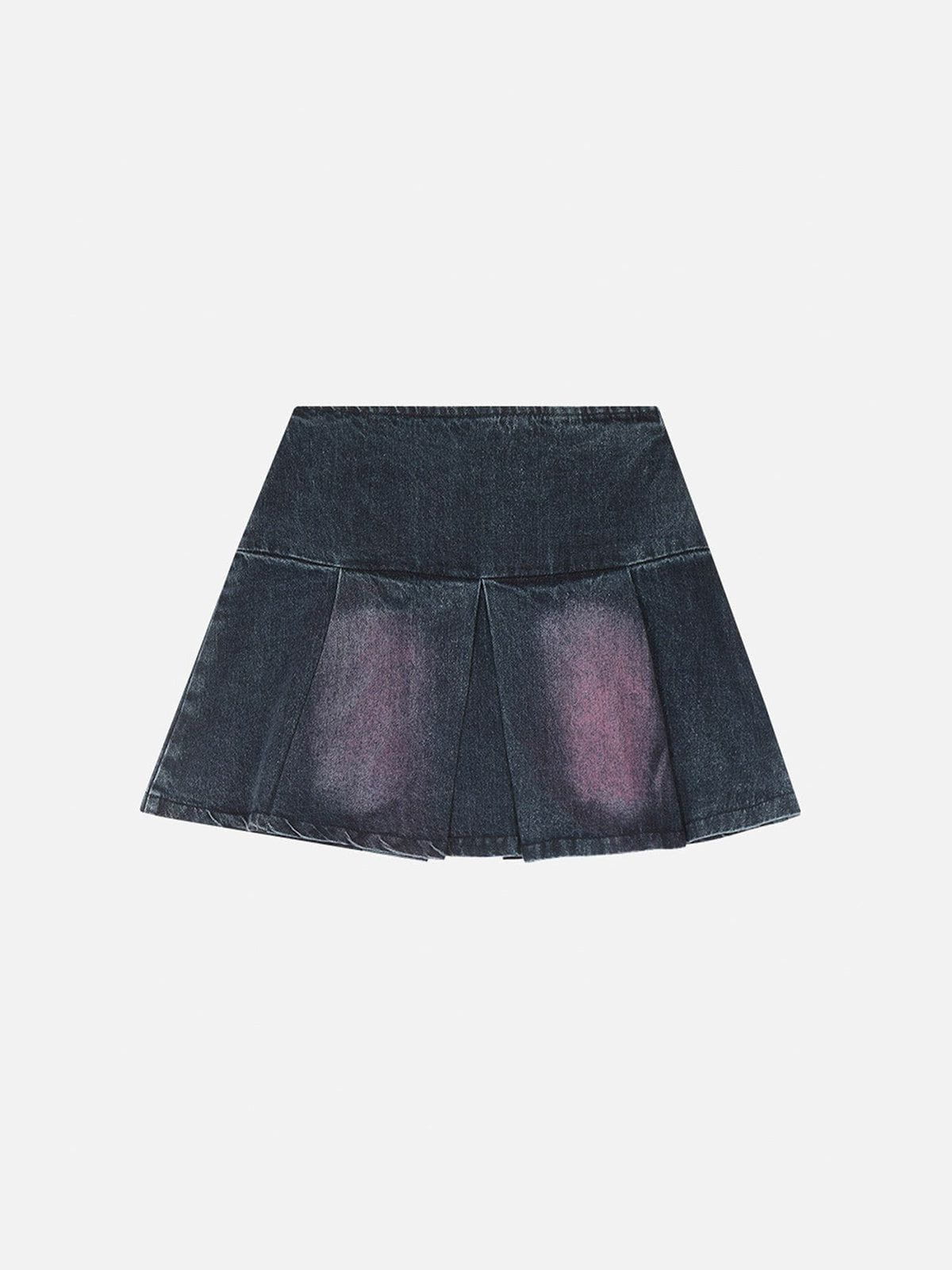 Fringe Butterfly Denim Skirt