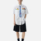 Graffiti Necktie Short Sleeve Shirt