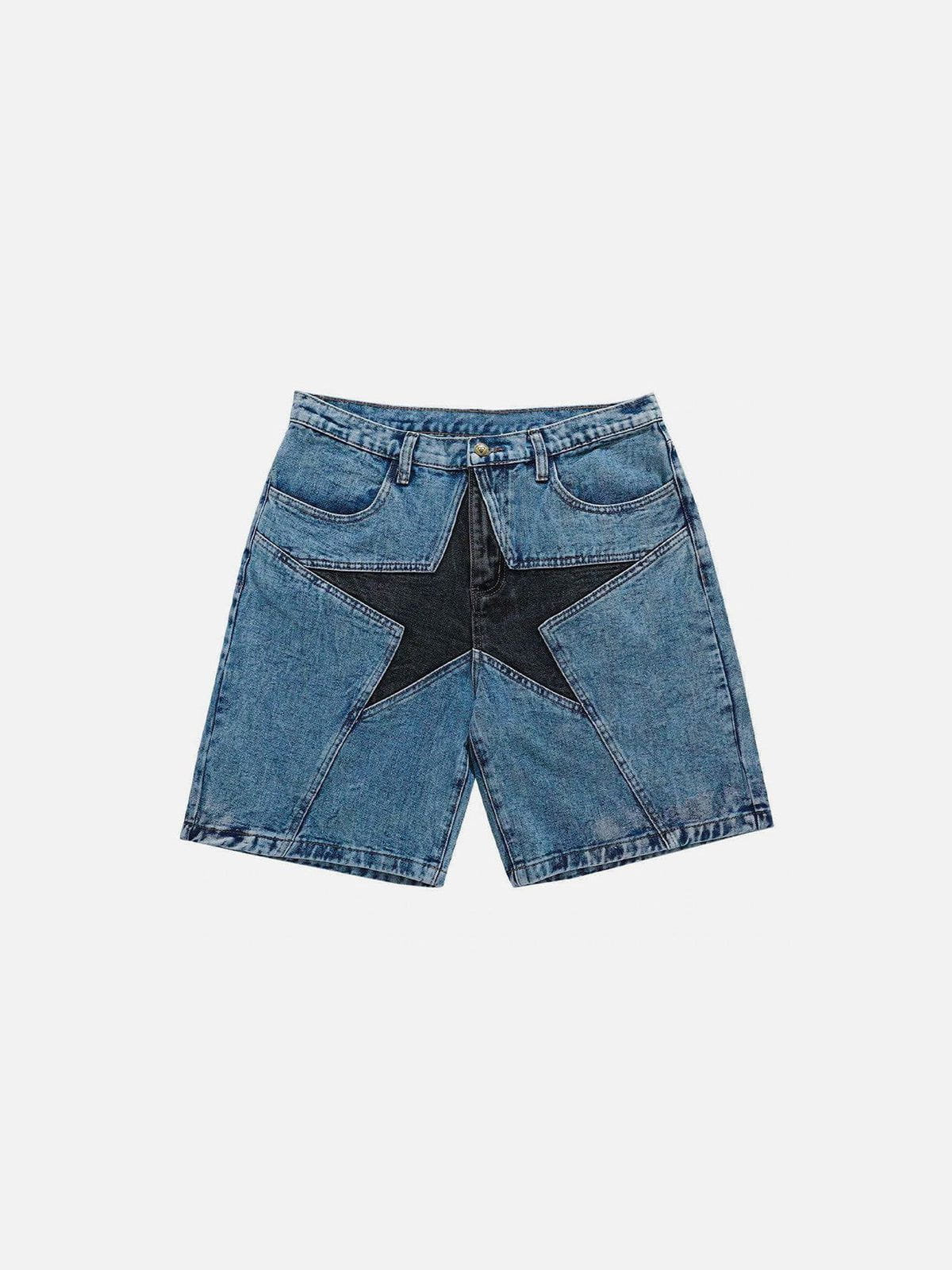 Star Patchwork Jorts