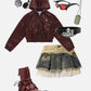 Fringe Patchwork Denim Skirt