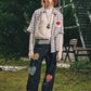 Cut-Out Heart Short Sleeve Shirt