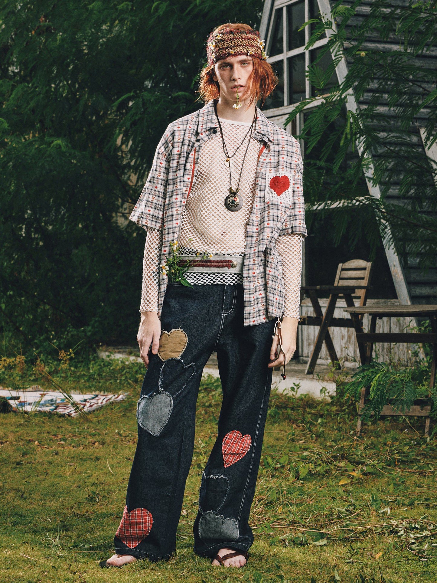 Cut-Out Heart Short Sleeve Shirt