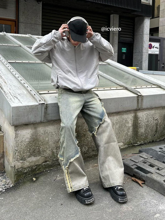 Leather Baggy Jeans