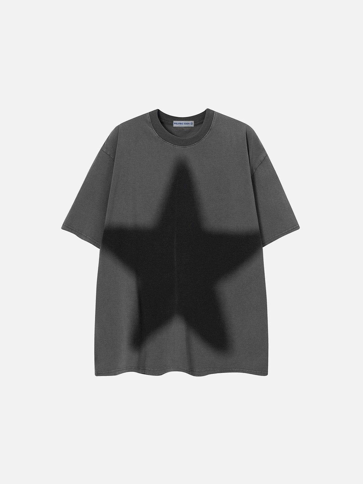 Star Print Washed Tee