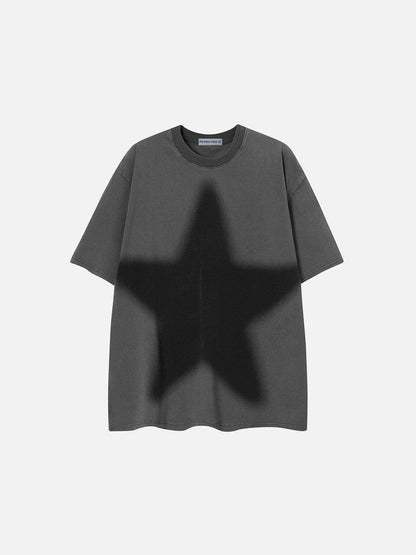 Star Print Washed Tee