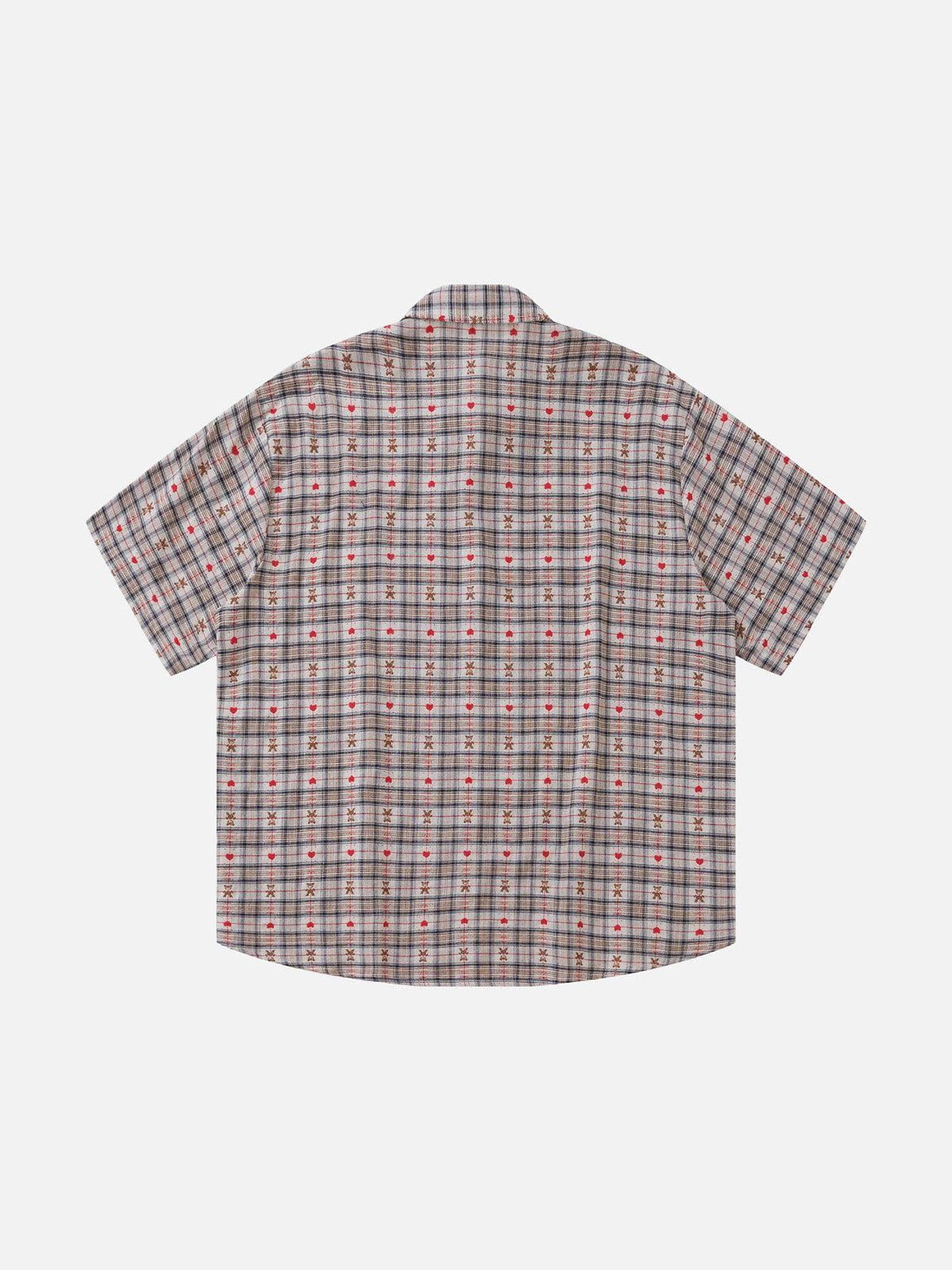Cut-Out Heart Short Sleeve Shirt