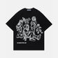 Cartoon Line Character Print Tee