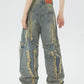 Washed Fringe Jeans