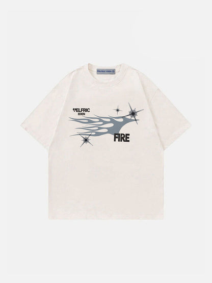Flame Star Print Tee