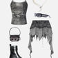 Denim Print Cami Top