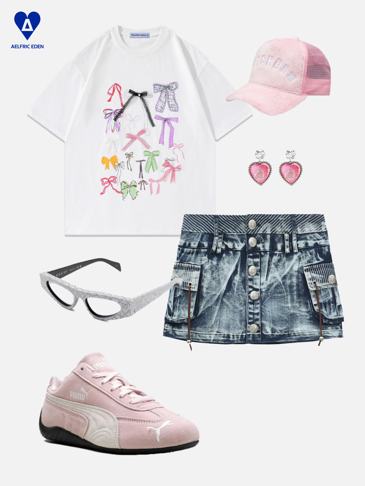Heavy Washed Denim Skirt