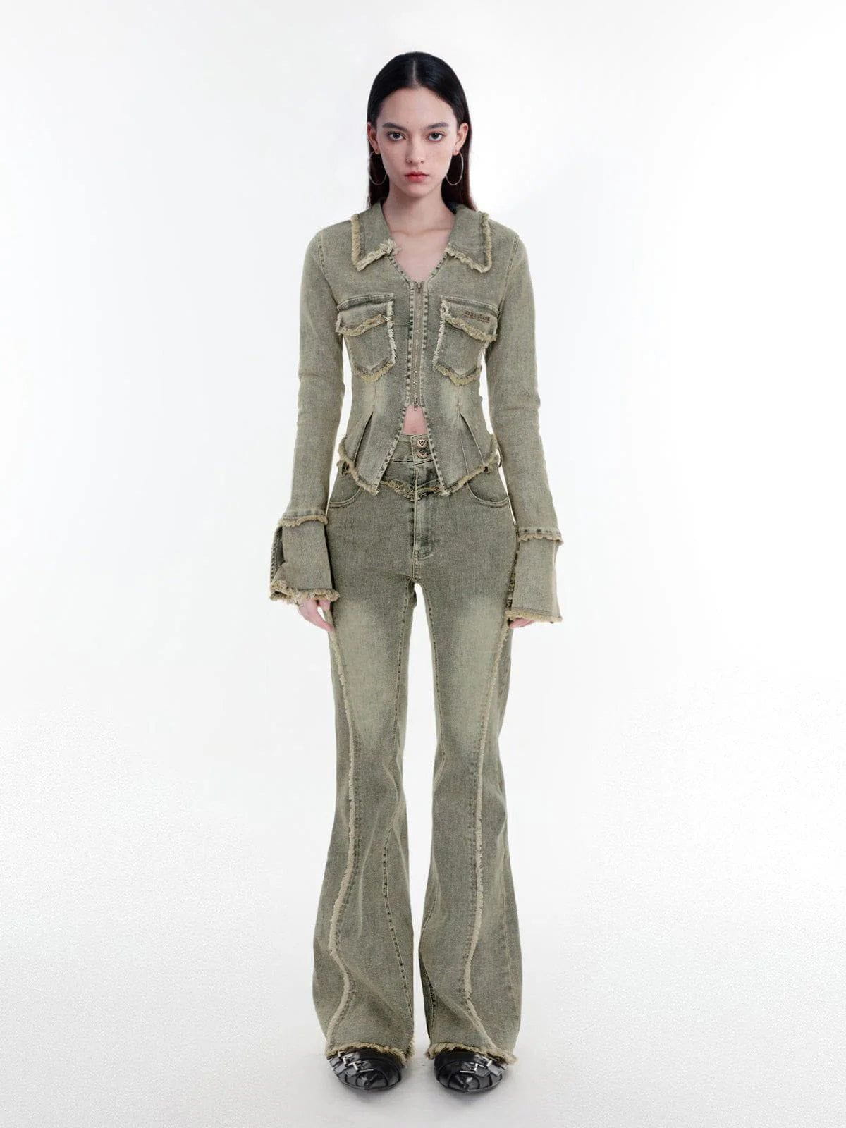 Vintage Fringe Star Jeans