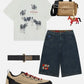 Plaid Star Longline Jorts
