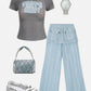 Stripe Two Layer Pants