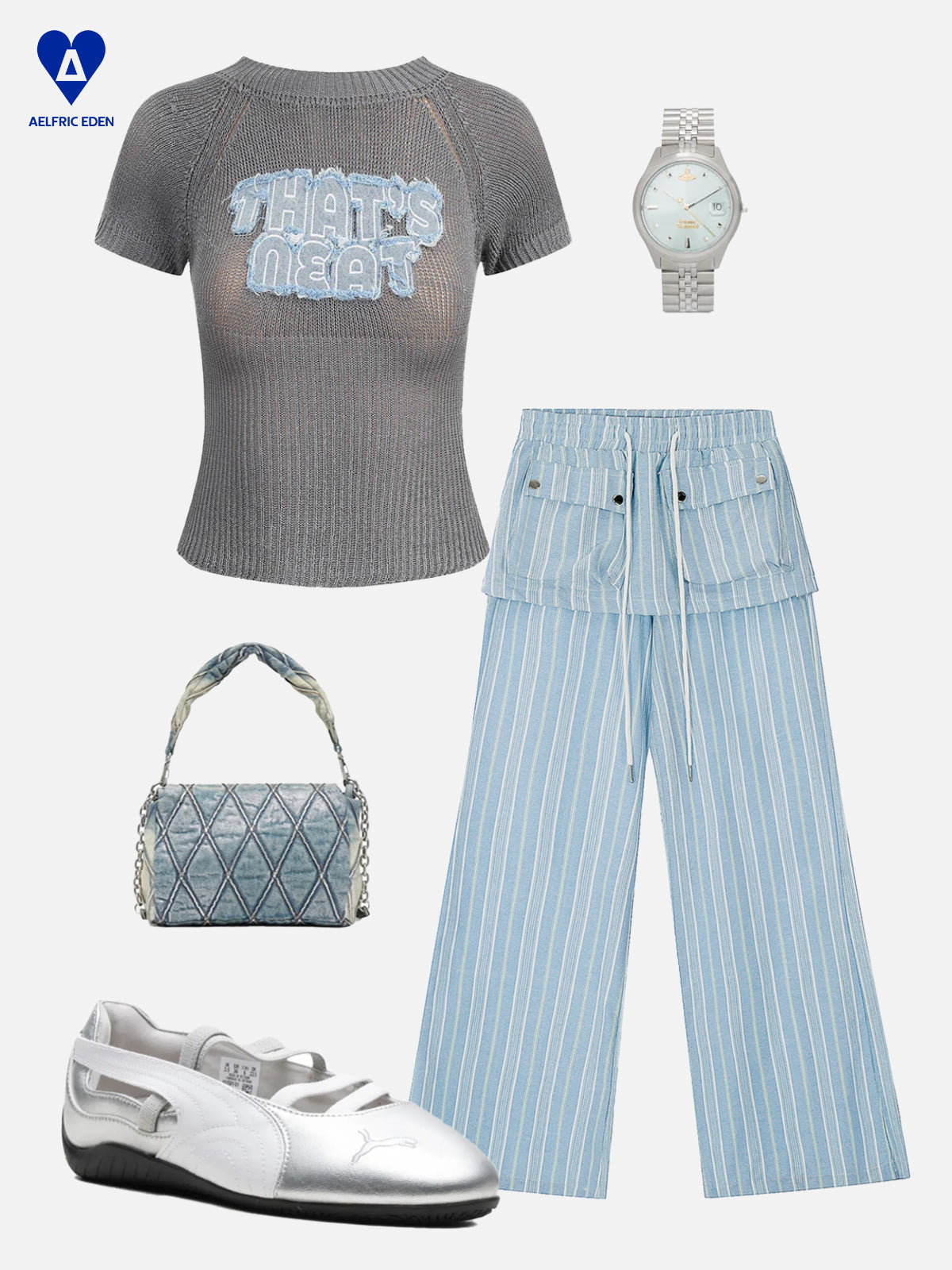 Stripe Two Layer Pants