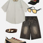 Basic Oversized Short Sleeve Shirt