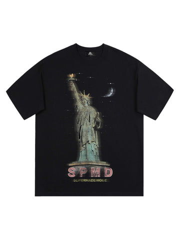 Thesupermade Statue Of Liberty Street Hip Hop T-shirt - 2132