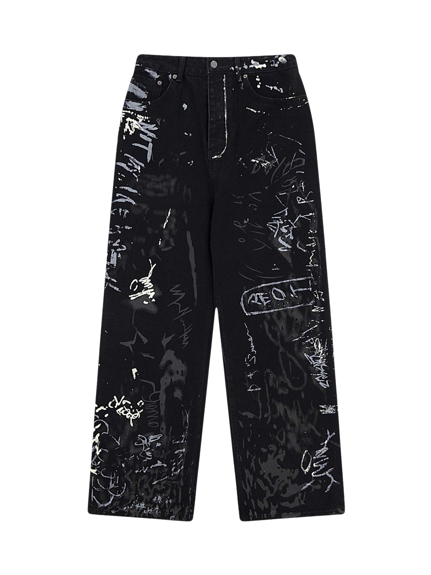 American Graffiti Letter Print Jeans - 1914