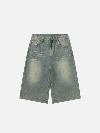 Solid Washed Longline Jorts