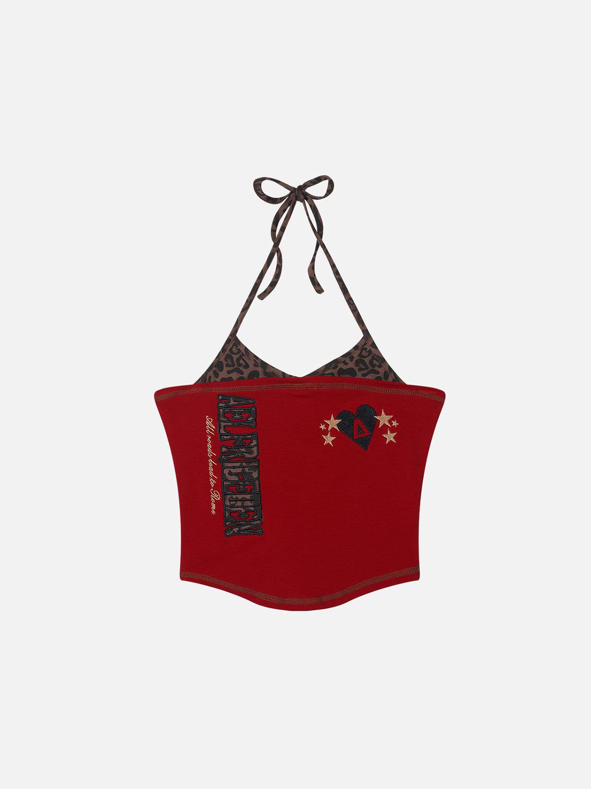 Leopard Print Patchwork Cami Top