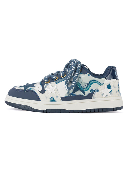 Retro Blue Star Sneakers